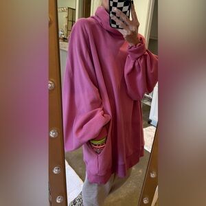 Nap - Pink Over-sized Sweat Shirt!